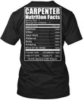 Carpenter Nutrician Facts T-Shirt