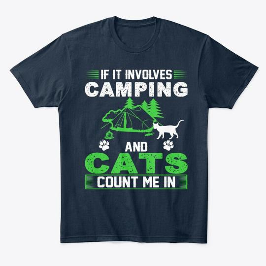 Camping Cats Count Me In T-Shirt
