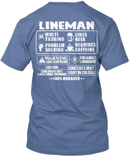Lineman 100% Organic T-Shirt