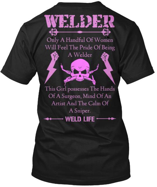 Front And Back Ladies Welder T-Shirt