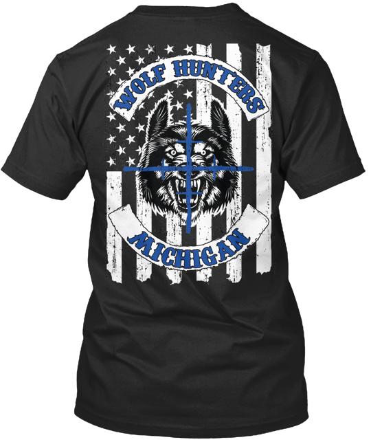 Wolf Hunters Michigan Police T-Shirt