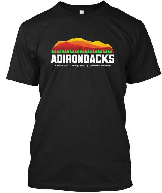 Adirondack Mountains New York White Type Adirondacks T-Shirt