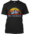 Mt Rainier Retro Mountain Sunset Shir T-Shirt