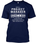 Project Manager Riding A Bike T-Shirt