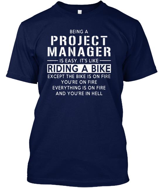 Project Manager Riding A Bike T-Shirt