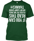 Put Me Back On My Camp Chair If You Can Read This T-Shirt