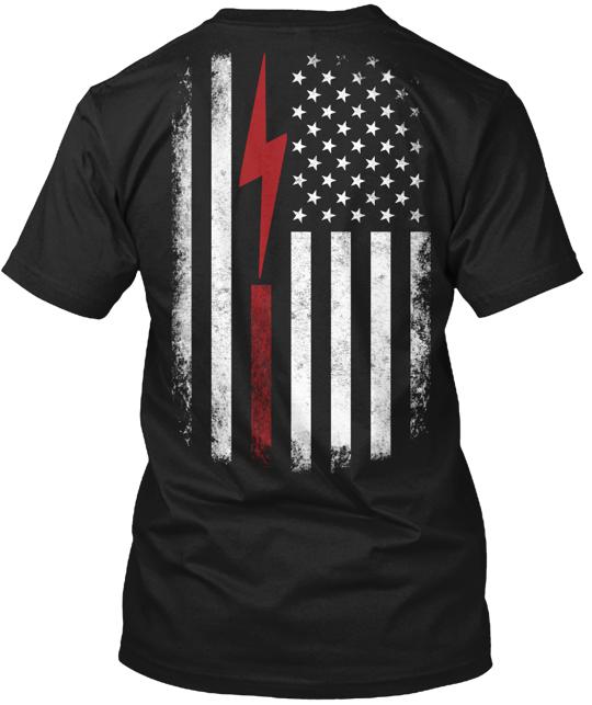 Lineman Usa Flag T-Shirt