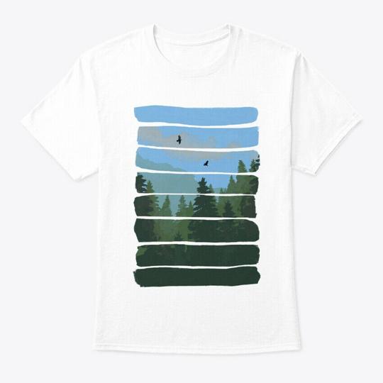 I Love Hiking In A Forest Wilderness T-Shirt