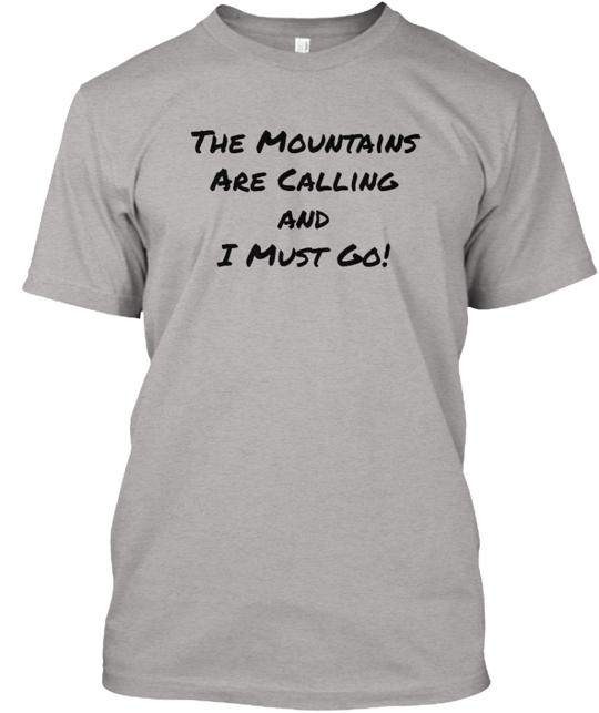 The Mountains Are Calling W Cabin Logo T-Shirt